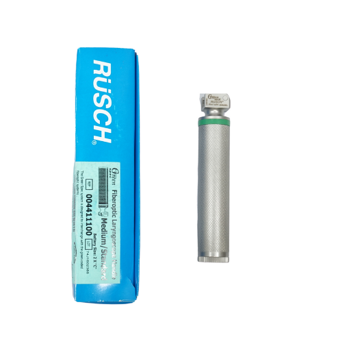 Rüsch® Green Spec® Fiber-Optic Metal Reusable Laryngoscope Handle - Medium/Standard
