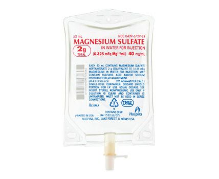 Magnesium Sulfate in Water for Injection, 2g/50 mL