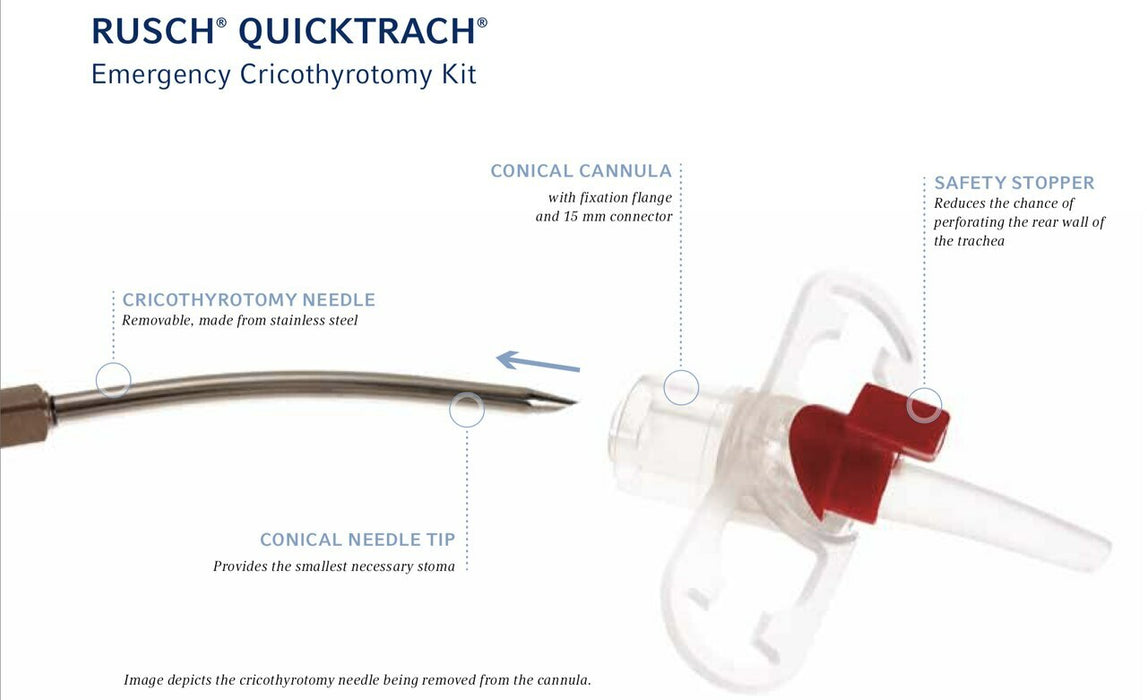 Rusch QuickTrach 4.0mm Emergency Cricothyrotomy Kit - Adult